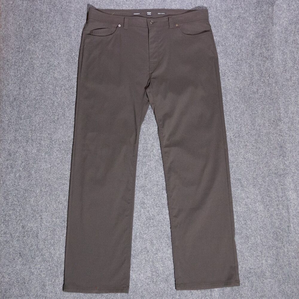 prAna Brion Standard Fit Pants Men's 40x34 Dark Gray Nylon Hiking Gorpcore Climb
